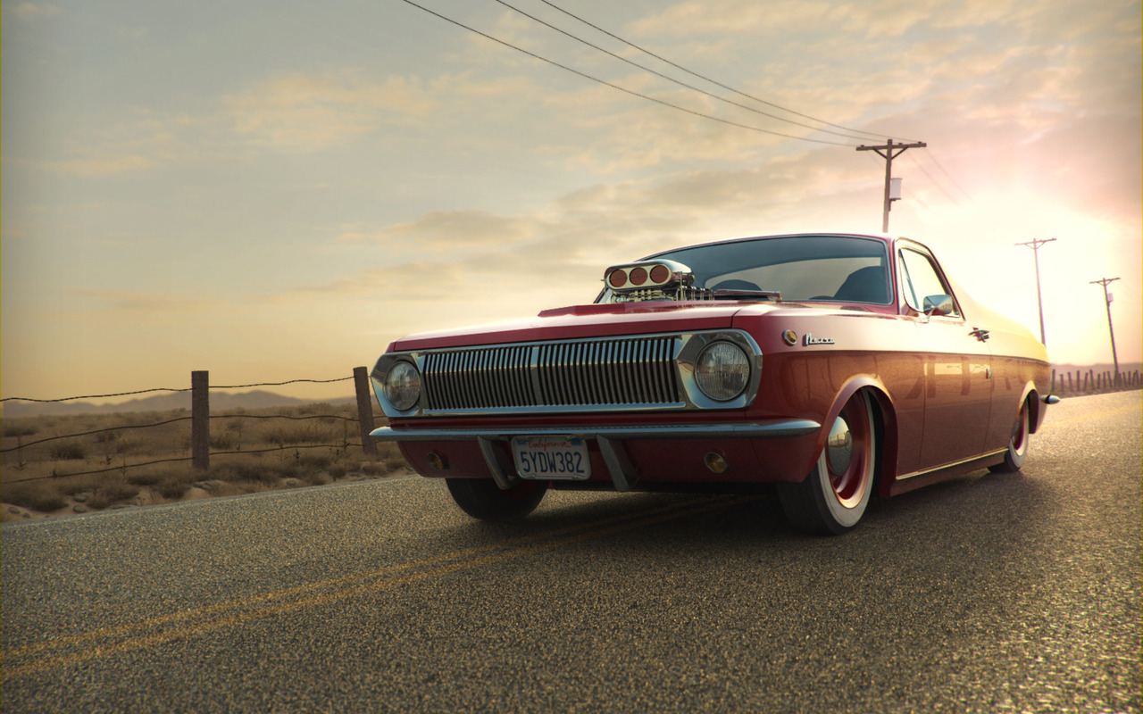 1280x800, 341 Kb / волга, газ 24, chevrolet el camino, пикап, тюнинг