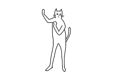 400x282, 103 Kb / гиф, кот, танец, фак