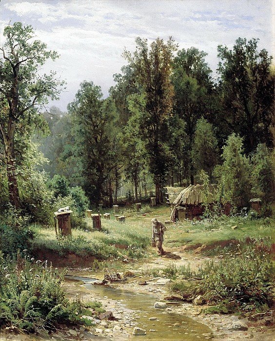 564x700, 189 Kb / картина, Шишкин, пасека в лесу