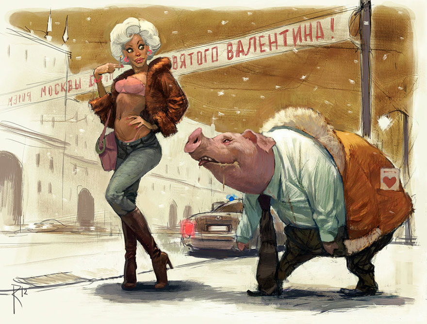 880x669, 160 Kb / Вальдемар Казак, москва, свинья, блондинка, проститутка, валентинка