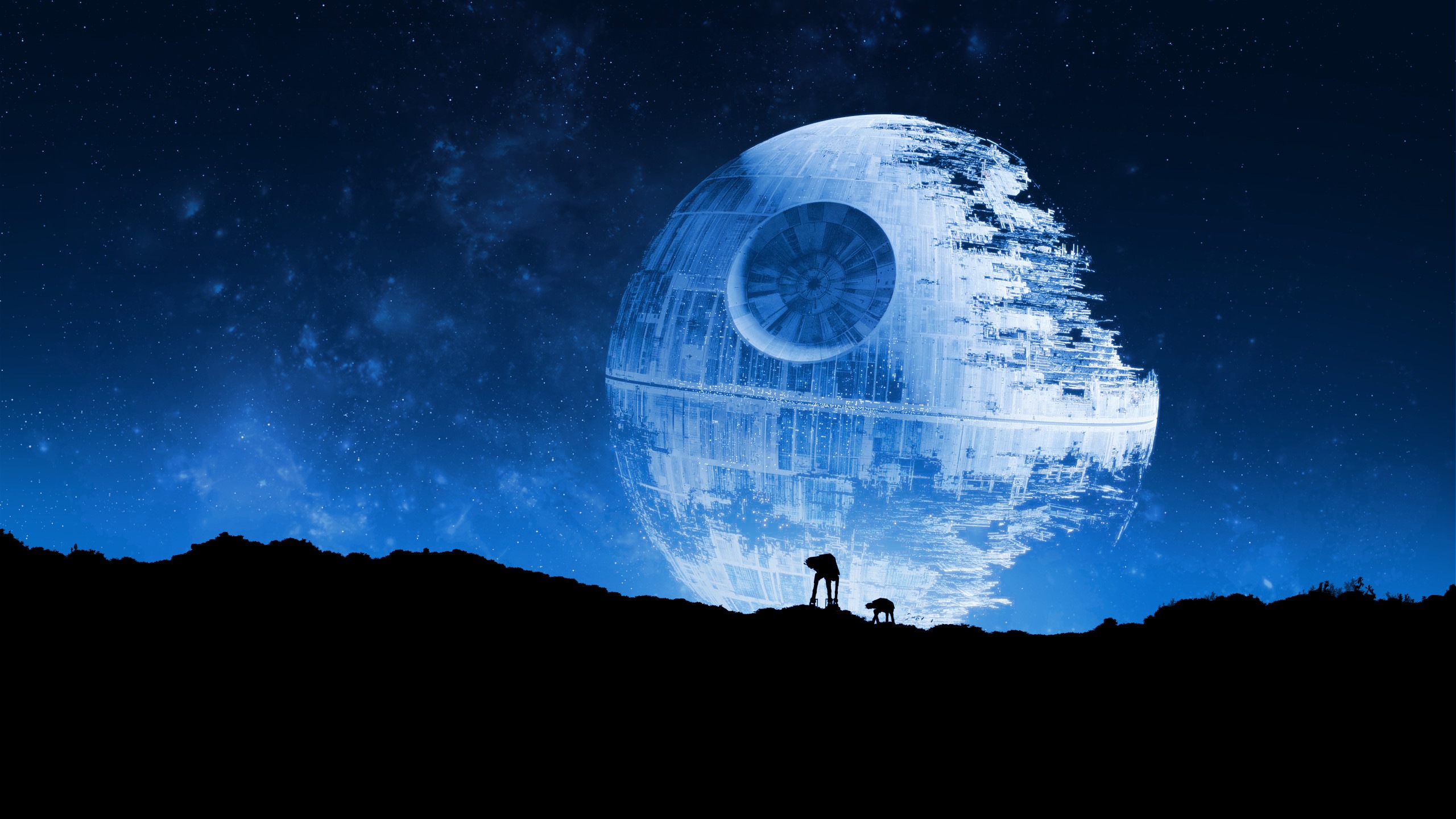 2560x1440, 537 Kb / звездные войны, звезда смерти, танк, шагающий