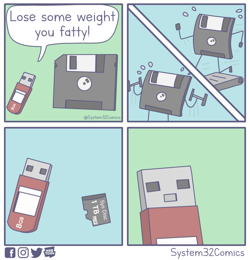 811x843, 222 Kb / USB Flash drive, floppy disk drive, micro sd drive, флешка, карта, дискета, толстый, тебе нужно похудеть