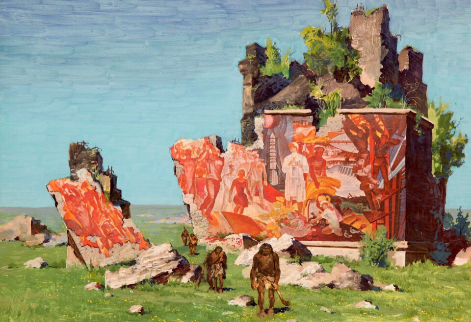 960x658, 214 Kb / развалины, цивилизация, люди, дубинка
