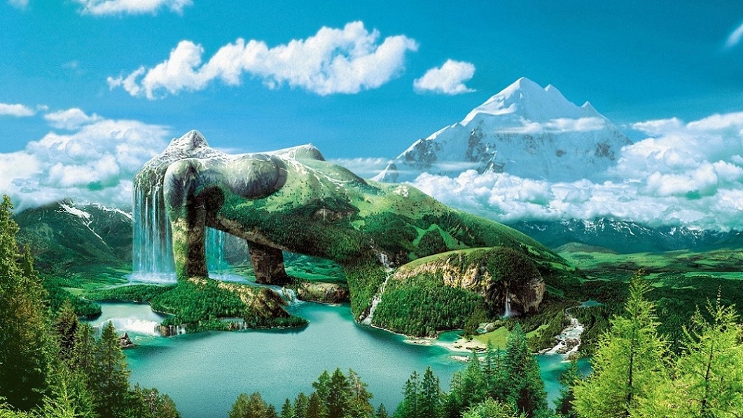 1061x597, 289 Kb / ландшафт, девушка