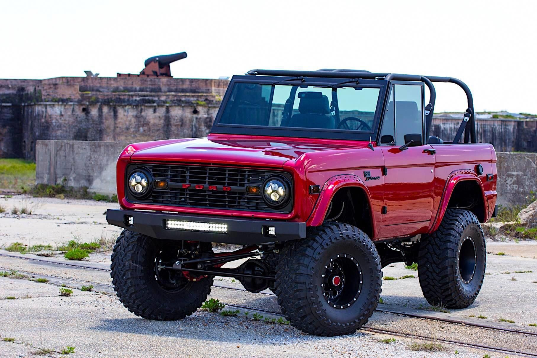 1814x1209, 328 Kb / автомобиль, классика, ретро, форд, бронко, пушка, Ford Bronco, внедорожник