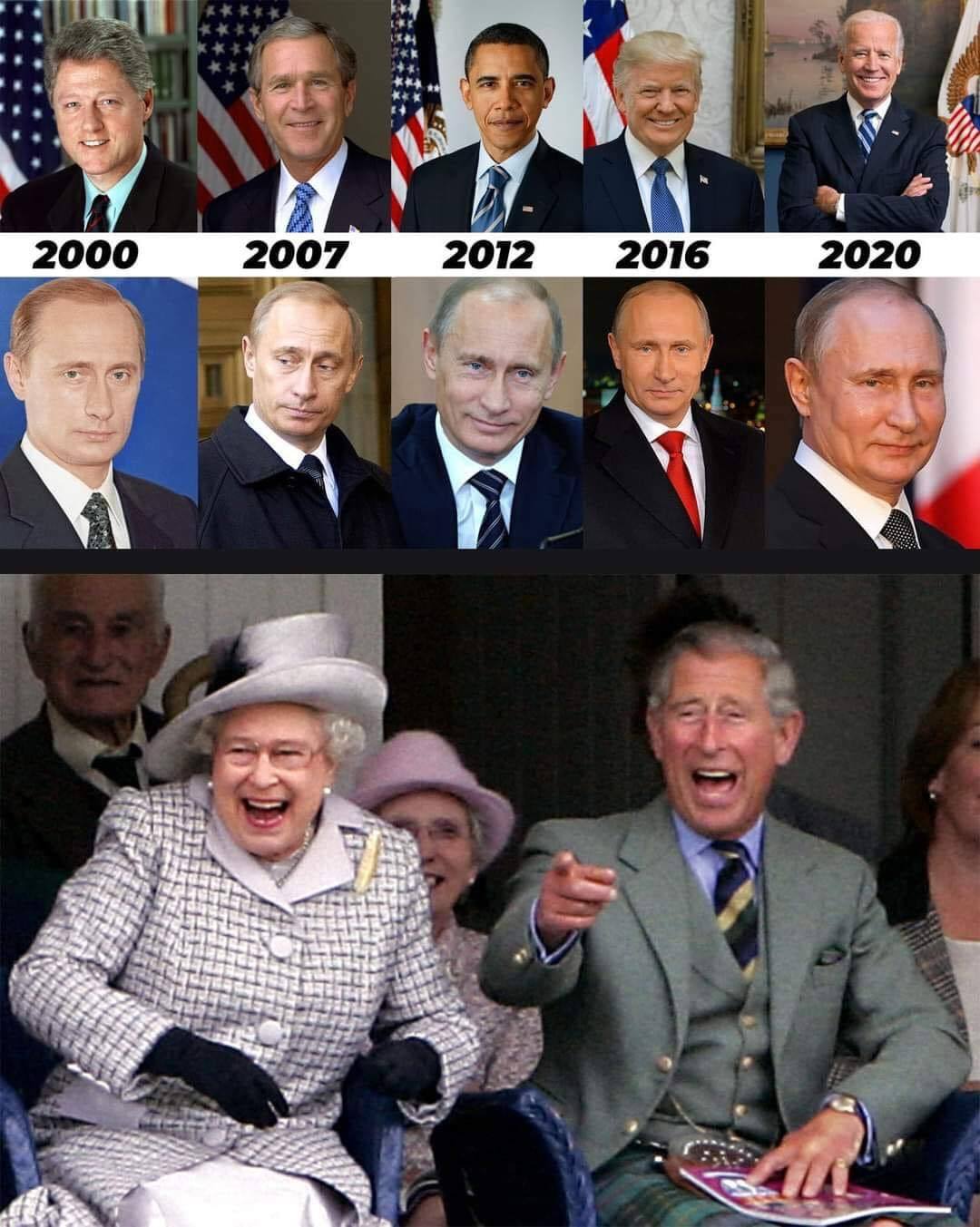1080x1353, 158 Kb / президент Росии, президент Америки, политота, Чарльз, Елизавета