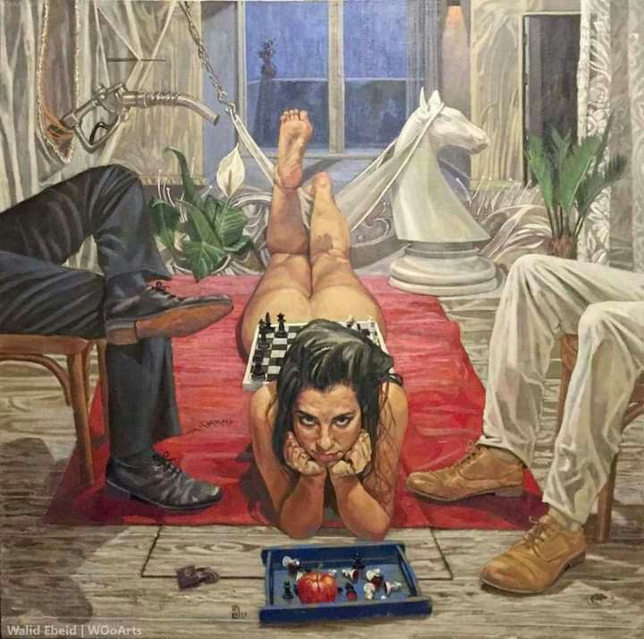 720x714, 98 Kb / девушка, пол, шахматы, яблоко, конь