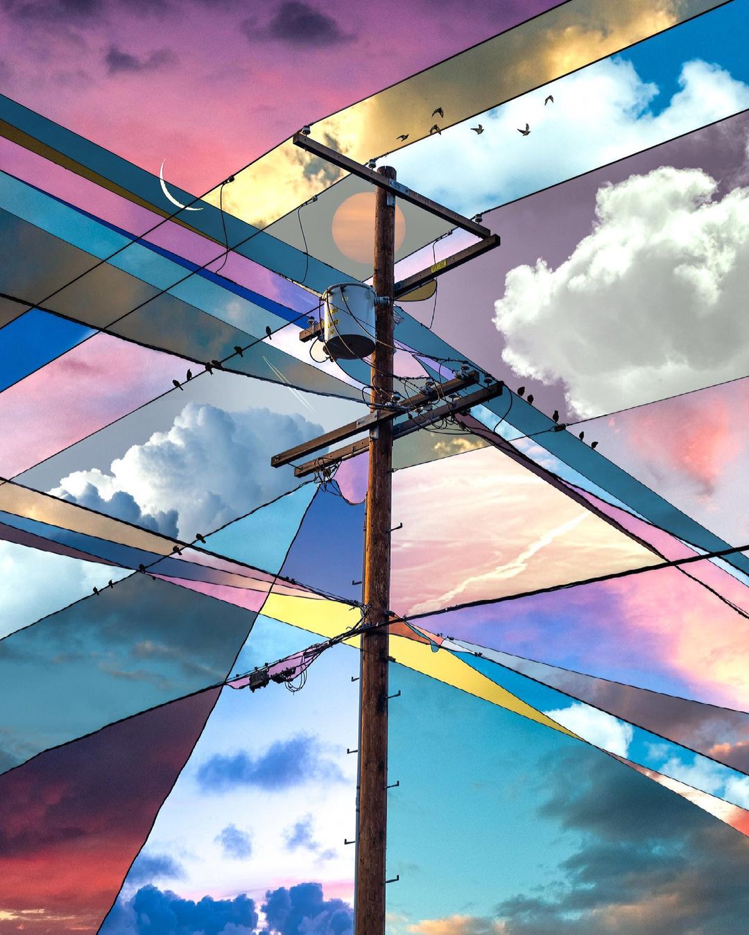 1080x1348, 207 Kb / столб, провода, небо, разноцветно
