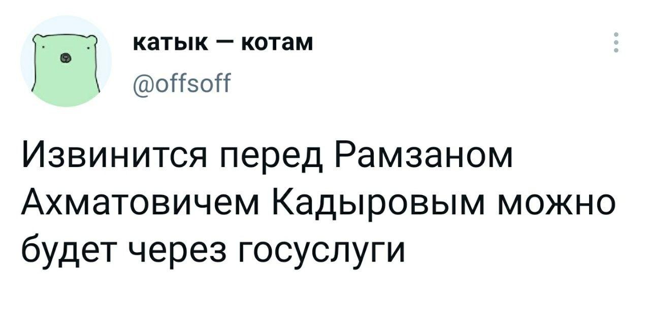 1280x642, 58 Kb / Госуслуги, Рамзан Ахматович Кадыров, извинение