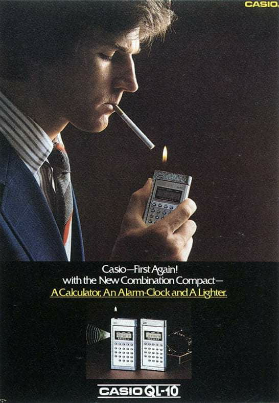 546x787, 171 Kb / сигарета, пиджак, калькулятор, фонарик, зажигалка, часы, касио, CASIO, галстук