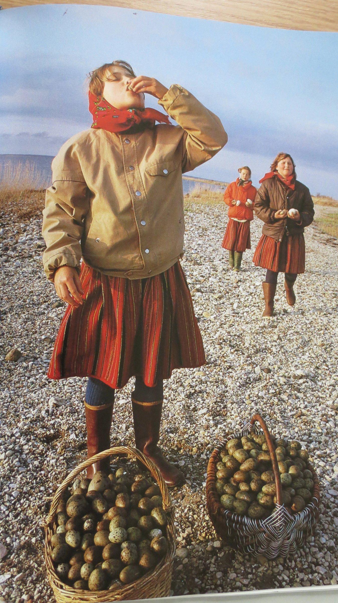 1349x2400, 636 Kb / яйца, чайки, корзина, резиновые сапоги, куртка, юбка, платок, берег, пляж, галька, СССР