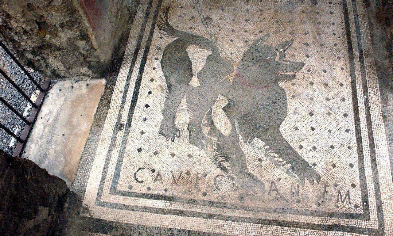 1280x770, 284 Kb / мозаика, собака, осторожно злая собака, Помпеи, CAVE CANEM