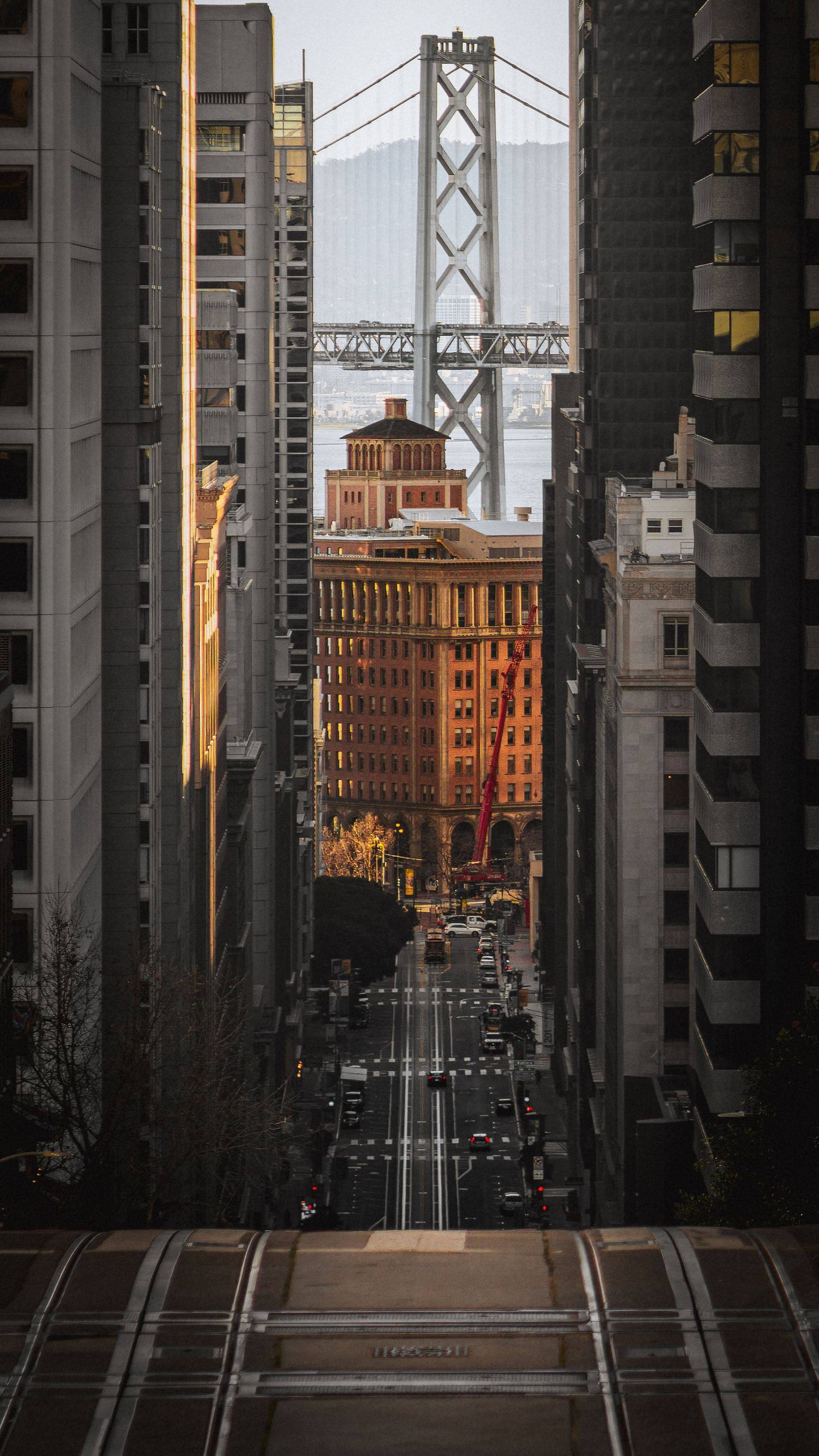 1728x3072, 603 Kb / Город, мост, небоскрёб, Сан-Франциско, Калифорния, США