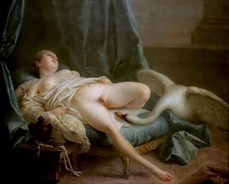 743x600, 33 Kb / Leda,  Swan,Леда, лебедь, холст, масло, Франсуа Бушер, музей, Стокгольм, Швеция