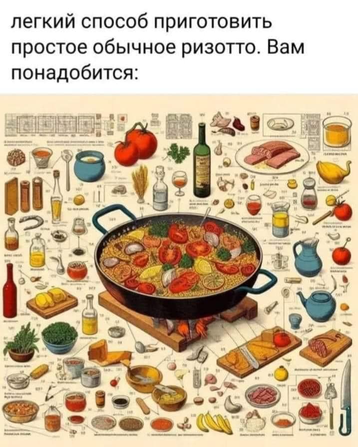717x893, 77 Kb / сковородка, все что есть на кухне, готовка дома, ризотто, паэлья