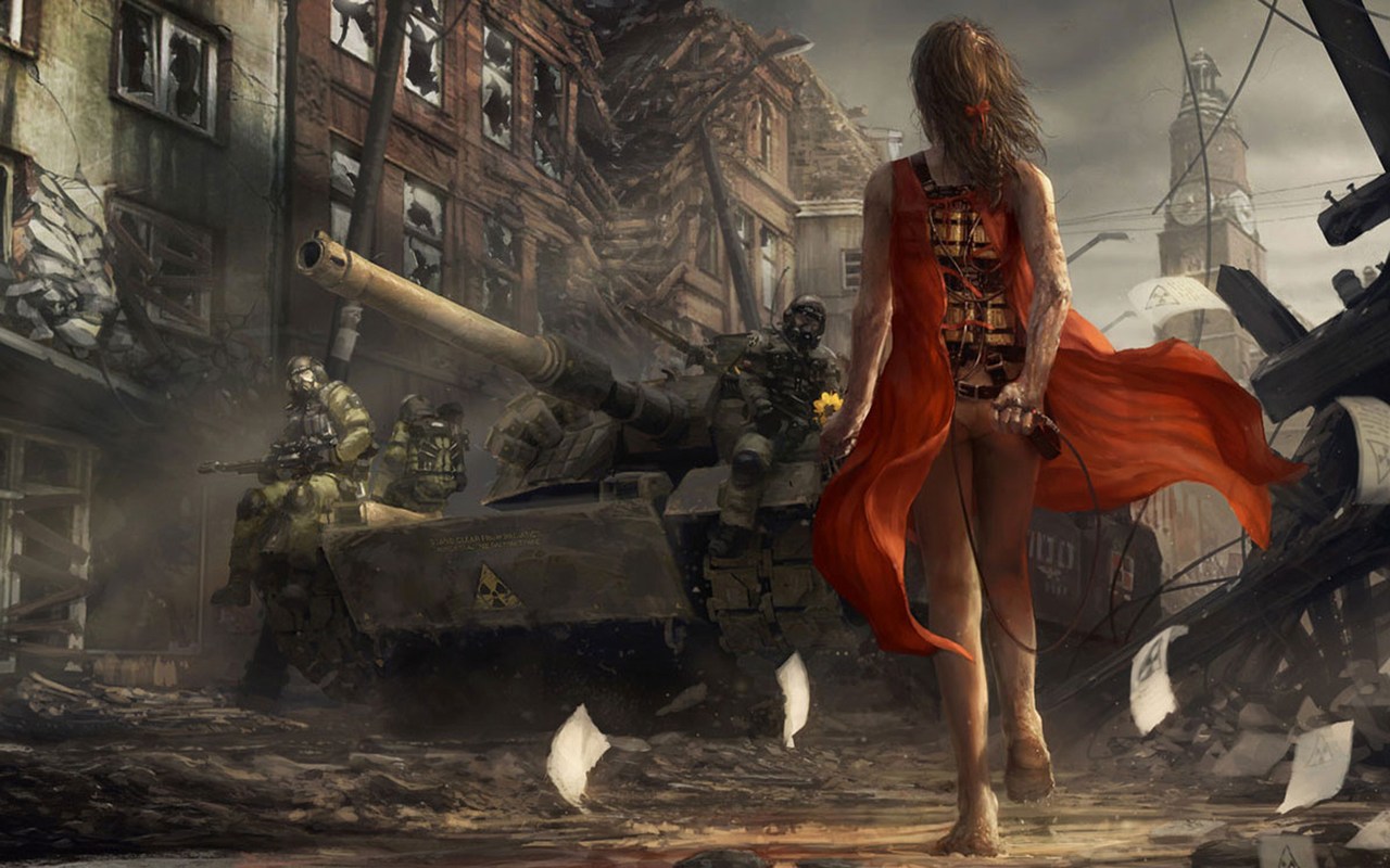 1280x800, 195 Kb / женщина в красном