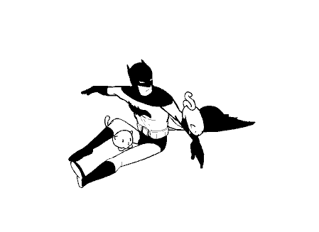 449x327, 81 Kb / гиф, бэтмен, кошки, сидит, крутятся