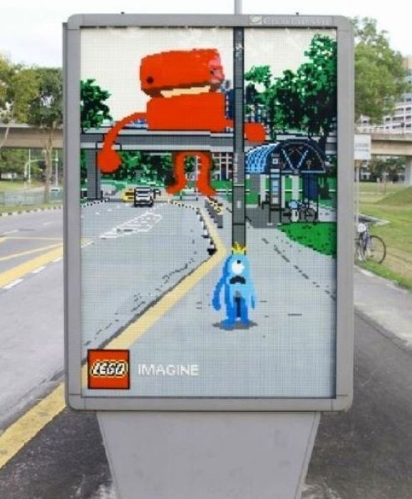 578x700, 62 Kb / плакат, лего, мост, остановка, монстр, дорога