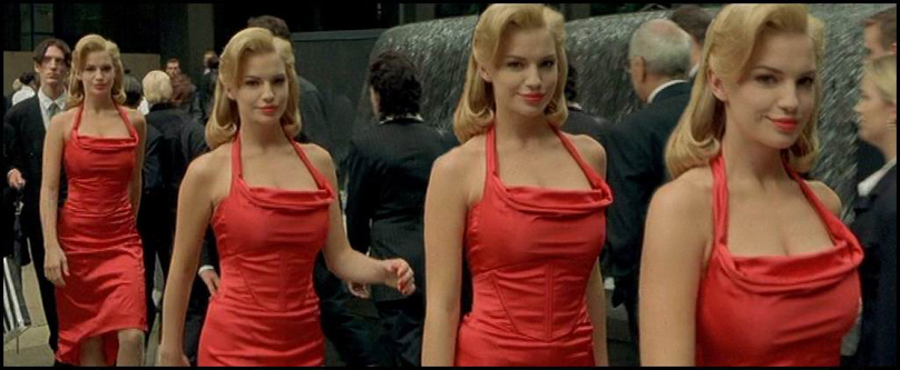 808x333, 199 Kb / woman in red, матрица, платье, красное