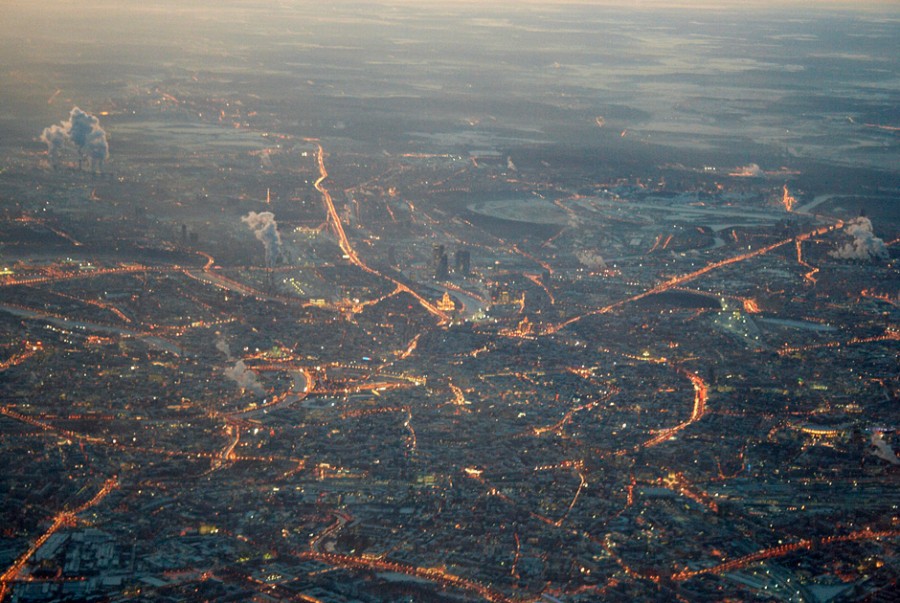 900x603, 165 Kb / мордор, москва, свысока, огни, города,