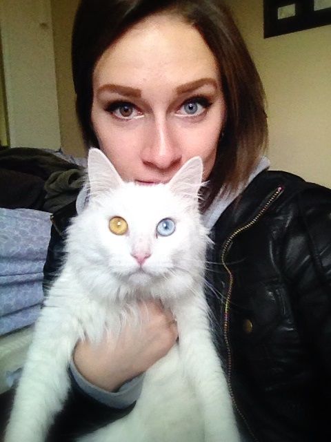 480x640, 42 Kb / девушка, кот, глаз
