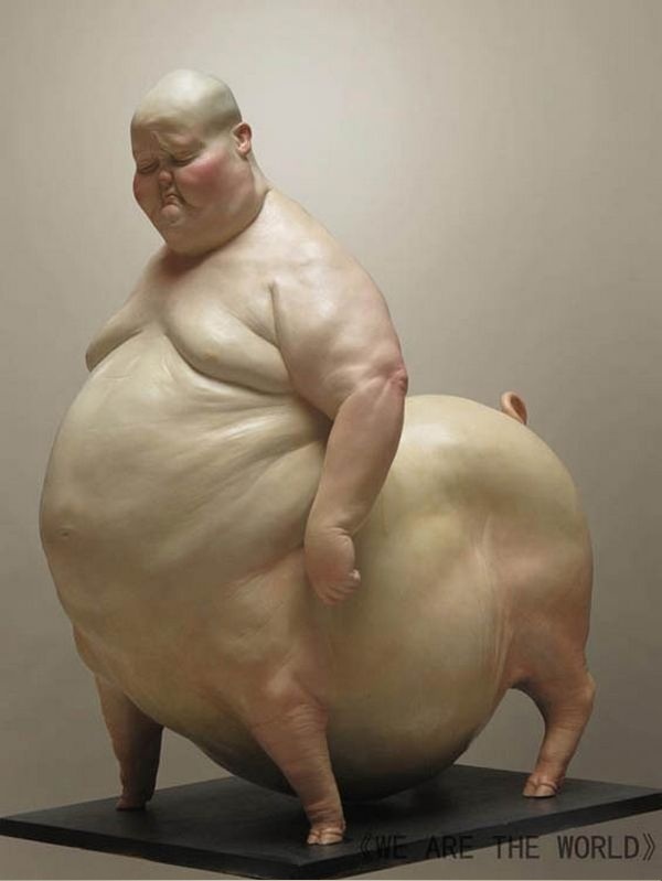 600x799, 54 Kb / свиночеловек, свинищще, pigman, свинья