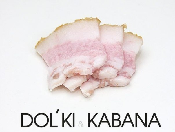 604x456, 30 Kb / сало, дольки, кабан, Дольче, Габбана