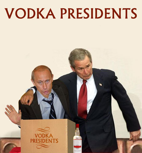 462x500, 46 Kb / Буш, Путин, водка