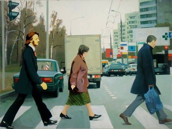 604x454, 36 Kb / улица, переход, прохожие, битлз
