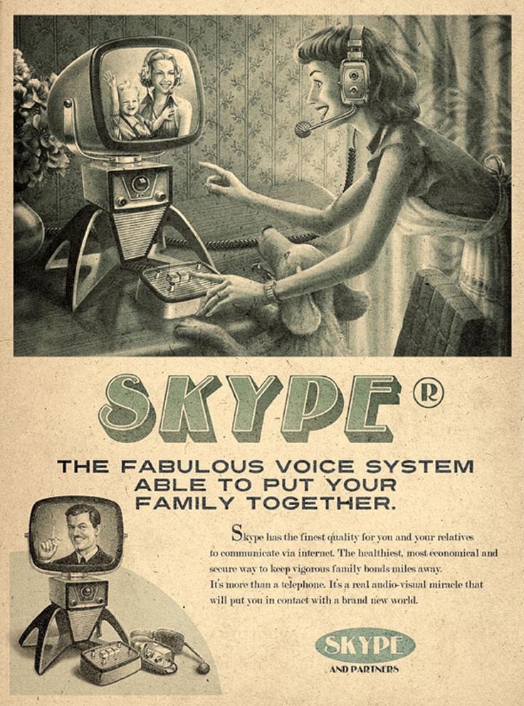 736x991, 324 Kb / скайп, реклама, ретро, skype, ч/б