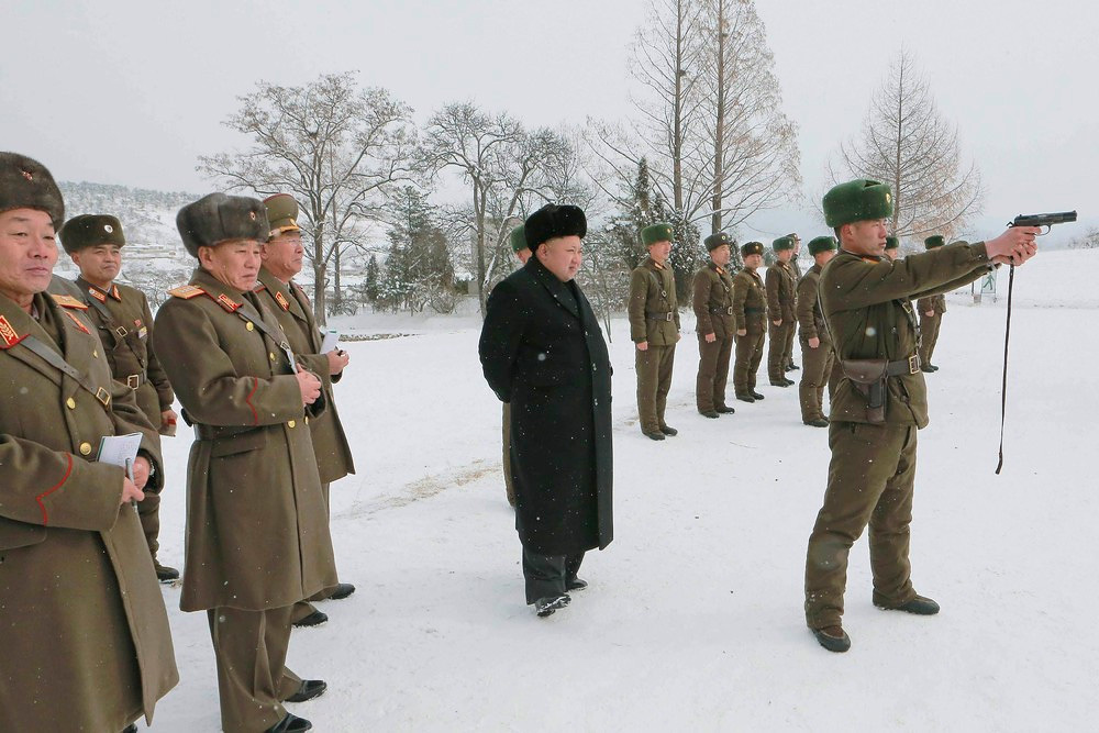 1000x667, 204 Kb / ким чен ын, стрельбы, военные, солдаты, зима