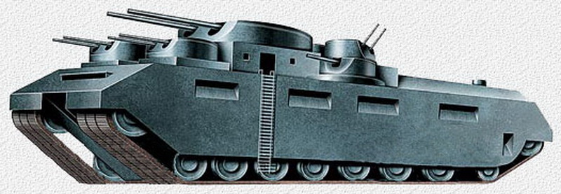 800x277, 93 Kb / танк, Т-42, ТГ-5, рисунок