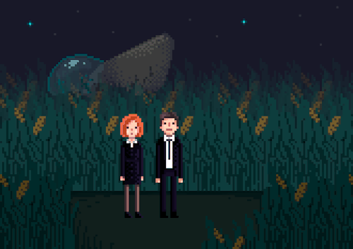 500x353, 61 Kb / скалли, малдер, секретные материалы, инопланетянин, гиф