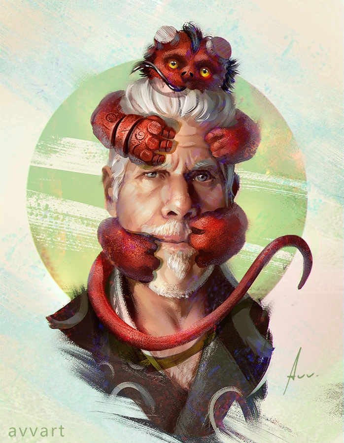 698x900, 322 Kb / hellboy, рон перлман