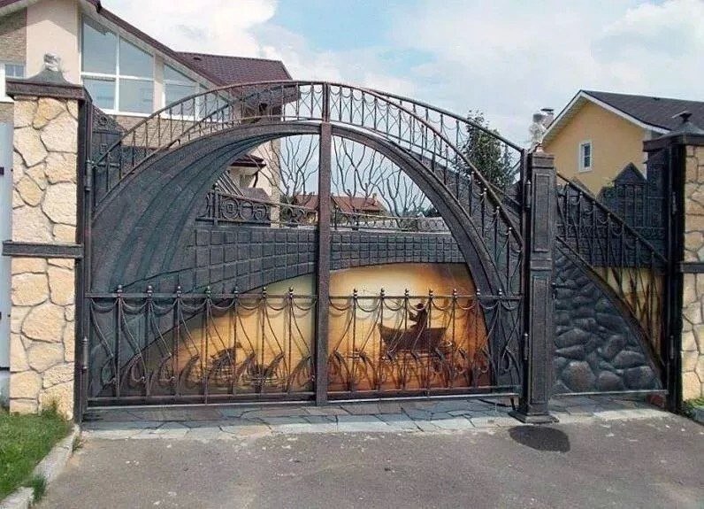 796x575, 127 Kb / ворота, мост, иллюзия
