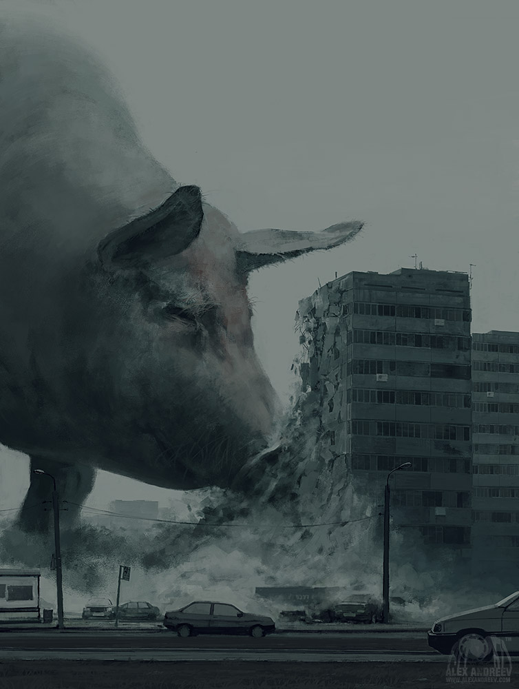 754x1000, 133 Kb / свинья, дом, Алекс Андреев