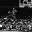 баскетболист, мяч, ч/б, прыжок, Майкл Джордан, Air Jordan