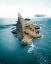 остров, море, гора, скала, фарерские острова