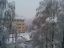 снег, дом, деревья