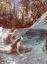 деревья, волна, женщина, под водой