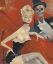 дама, скелет, цилиндр, рисунок, Чёрная вдова, Jean-Gabriel Domergue