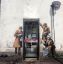 телефон, будка, прослушка, граффити, Banksy