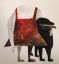 девушка, питомец, рисунок, примитив, Shirin Moarefi, klipok
