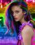 девушка, взгляд, розовое, радуга, цветы, Meika Woollard