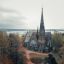 кирха, церковь, костел, озеро, приморск