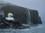 море, белый медведь, водопад, снег