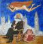 девка, маркс, кот, рисунок, Karl Marx and the muse of communism