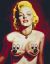 девка, Marilyn Monroe, Мэрилин Монро, микки маусы, глаза, обдутая, рисунок