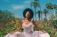 негритянка, невеста, платье, белое, пальмы, афро, Эбони Дэвис, Ebonee Davis