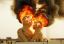 Burning Man, fire, people, festival, огонь, фигуры, доски, статуя, пустыня